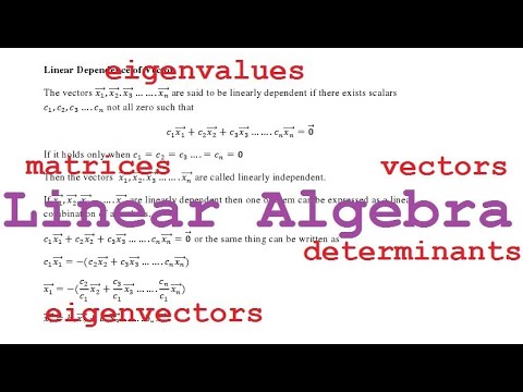 Beginners course for Linear Algebra