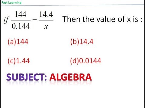 algebra question with detailed solution I algebra for beginners