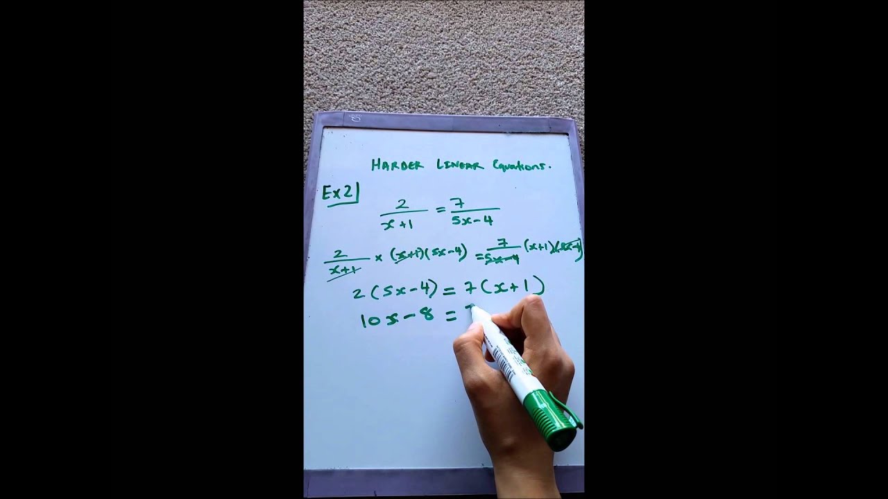 Algebra for beginners | Harder linear equations example 2 :Lesson 5 |By LADYMATHS