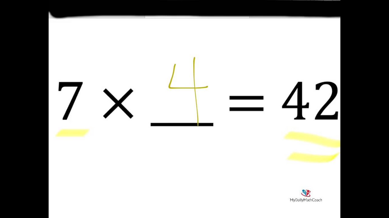 Beginning Algebra - Multiplication (Find the missing number)