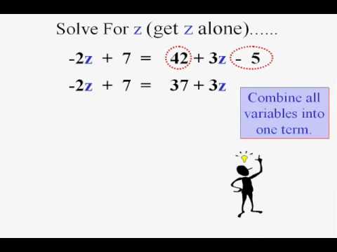 Beginning Algebra & Solving Algebraic Equations