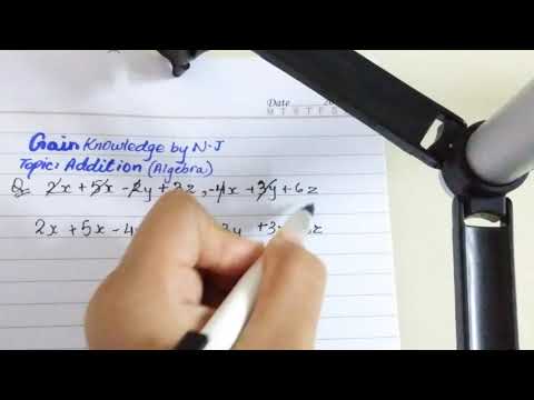 easy to understand  addition in algebra for beginners