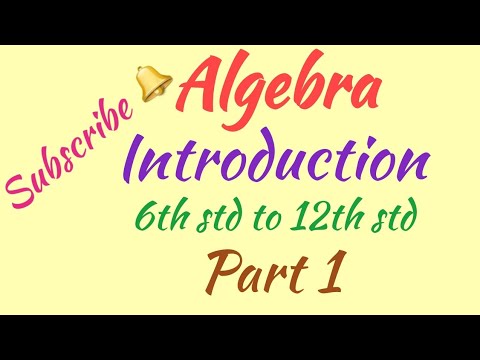 ALGEBRA  INTRODUCTION  in Tamil