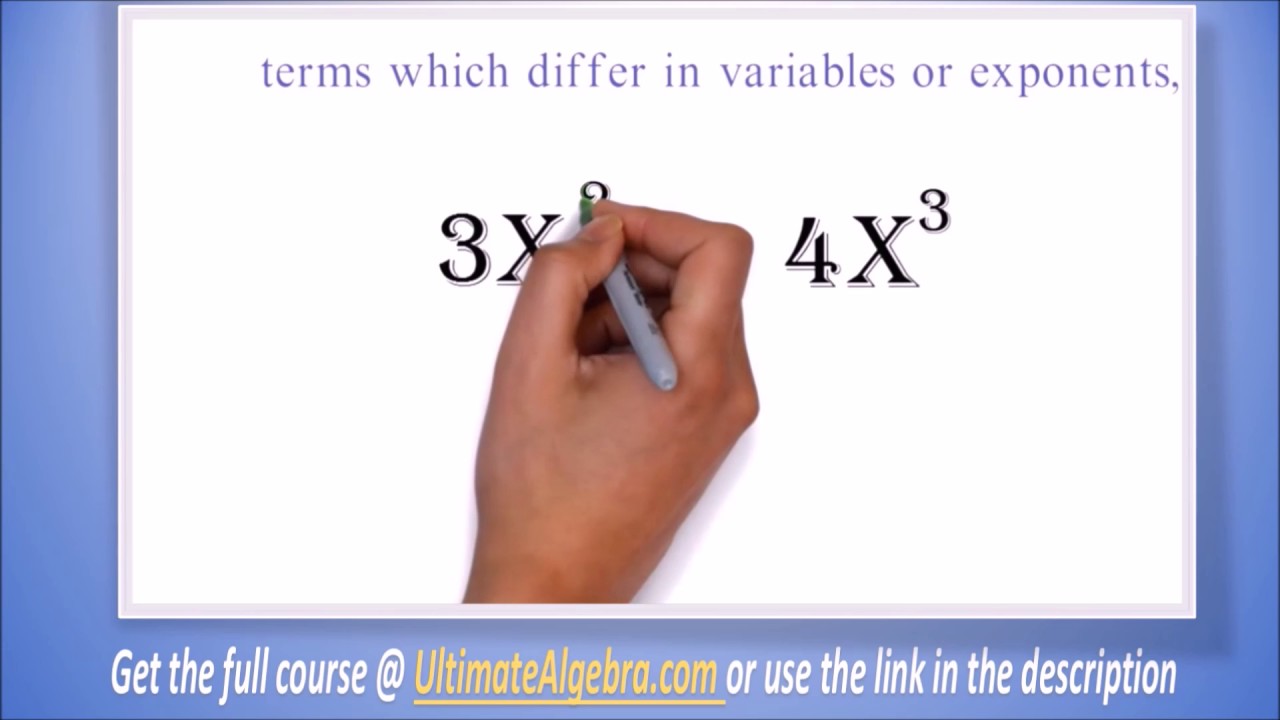 Algebra 1 Lesson 1- Intro to Algebra (Definition of terms)