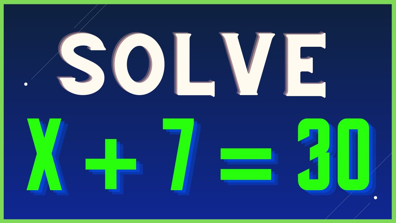How To Solve ONE STEP Algebra for Beginners | Tutorial