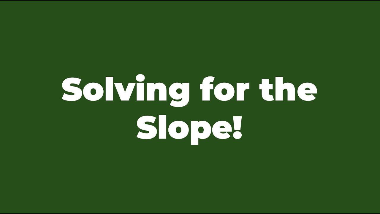 Finding the Slope for Beginners! Algebra 1 y=mx+b