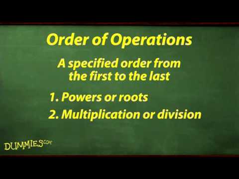 How to Apply Order of Operations in Algebra For Dummies