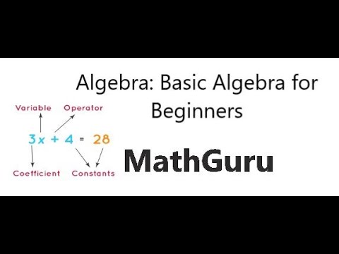 Algebra: Basic Algebra for Beginners Part I