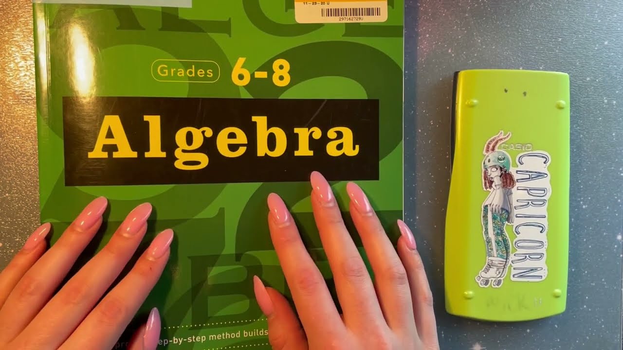 ♡ Math ASMR - Solving Equations pt. 3 ♡ Beginners Algebra (Whisper and Tapping)