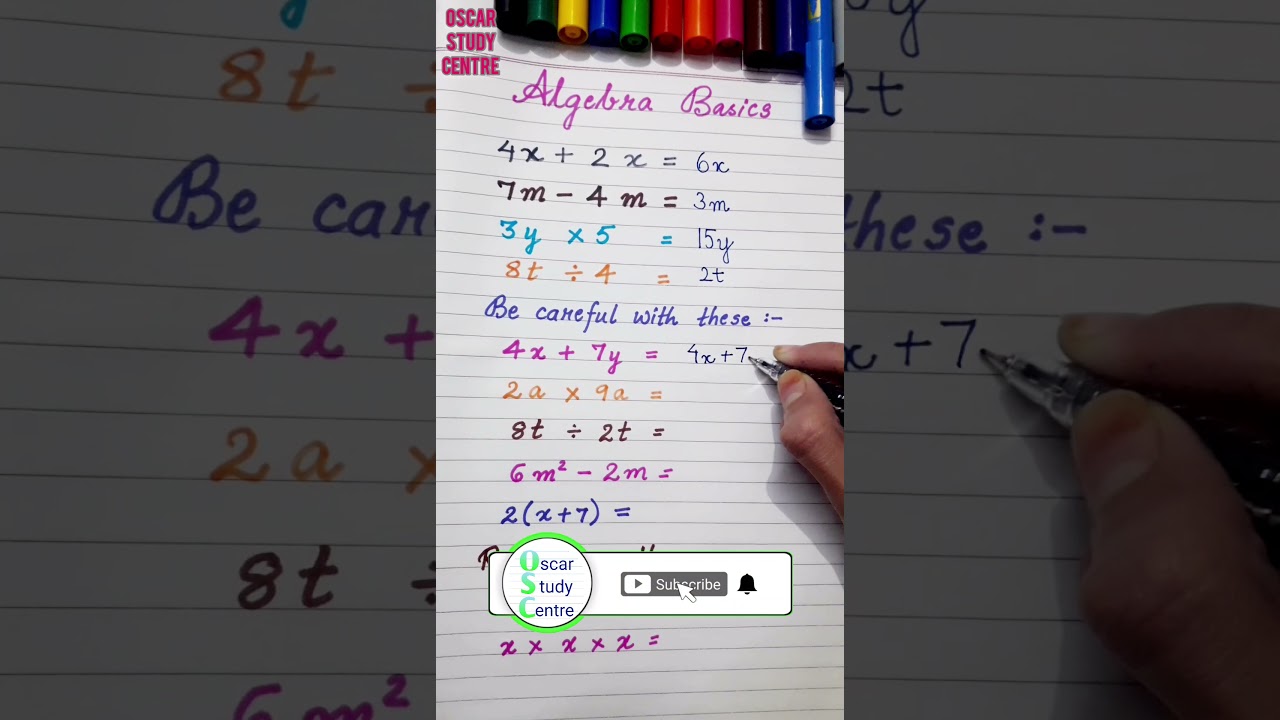 Algebraic Expressions || Algebra Basics || Algebra For Beginners #maths #easymaths #shots #shorts