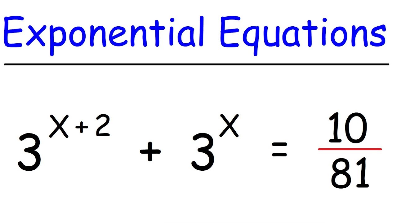 Exponential Equations - Algebra and Precalculus