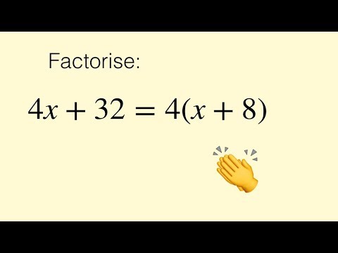 Factorising Algebraic Expressions ( factoring / factorizing )