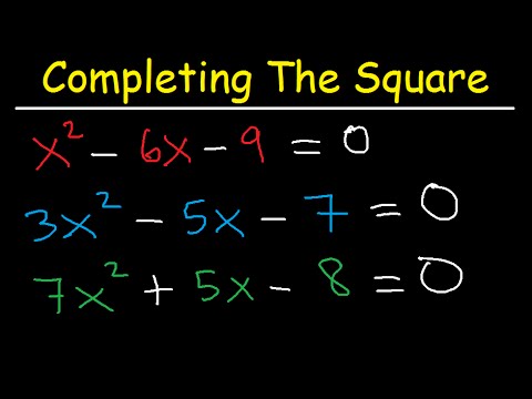 Completing The Square Method and Solving Quadratic Equations - Algebra 2