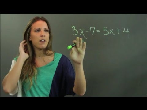How to Solve Linear Equations With Variables on Both Sides : Linear Algebra Education